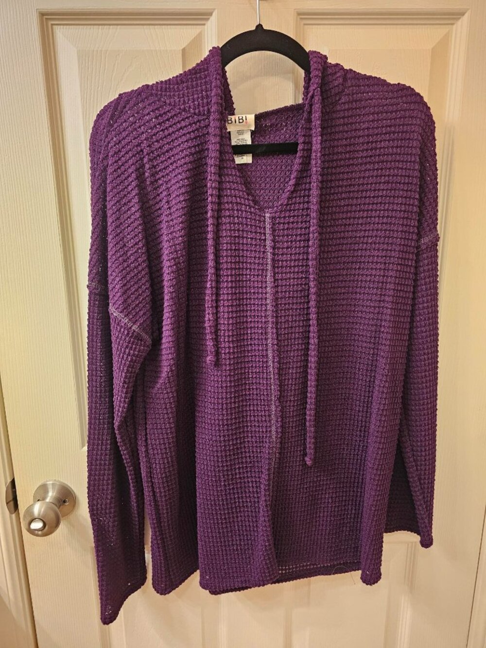 NWOT BiBi Medium Purple Hoodie Blouse